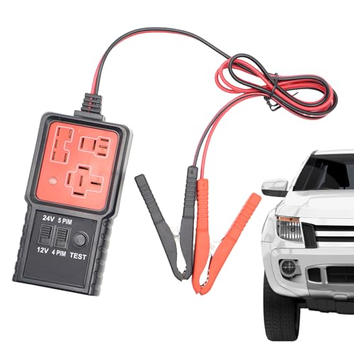 Yplkm Automatischer Relais-Tester | Autotester | Voltmeter Werkzeuge Batteriemessgerät Fahrzeugprüfgerät Mechaniker Elektrodiagnoseausrüstung für Werkstatt Haushalt von Yplkm