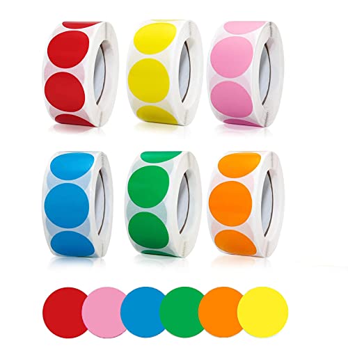 Yqhugbc Klebepunkte Bunt Punkt Aufkleber 1 Zoll Punkte Sticker Rolle Dot Etiketten, 3000 Stück, 6 Farben, für DIY-Scrapbooking-Kalender Yqhugbc Klebepunkte Bunt Punkt Aufkleber 1 Zoll Punkte Sticker Rolle Dot Etiketten, 3000 Stück, 6 Farben, für DIY-Scrapbooking-Kalender von Yqhugbc