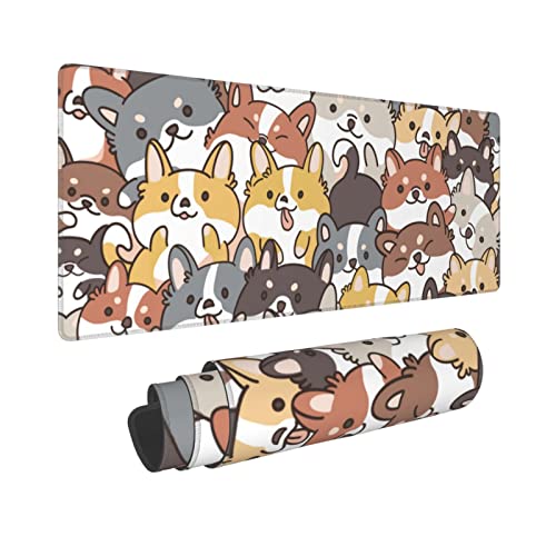 Cartoon Dog Gaming Mauspad Extended Große Schreibtischmatte Niedlich Mousepad XXL Große Wasserdichte Tastaturpads Rutschfeste Gummiunterseite mit genähten Kanten für Arbeit Computer Spiel Büro Home Cartoon Dog Gaming Mauspad Extended Große Schreibtischmatte Niedlich Mousepad XXL Große Wasserdichte Tastaturpads Rutschfeste Gummiunterseite mit genähten Kanten für Arbeit Computer Spiel Büro Home von Yrebyou