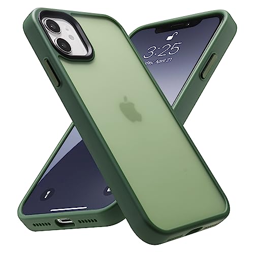 Yriklso Schutzhülle für iPhone 11, stoßfeste iPhone 11-Hülle, Fallschutz in Militärqualität, schützende harte Rückseite, schlanke, durchscheinende Hülle für iPhone 11 6,1 Zoll, Frosted Green von Yriklso