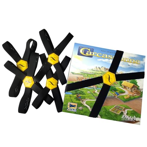 Elastische Bänder für Brettspiel-Box: Halten Sie Ihre Brettspiele, Tischspiele, RPGs, Kartenspiele und andere Boxen geschlossen und geschützt mit rutschfester Textur während der Reise und Lagerung, von Yrsssa