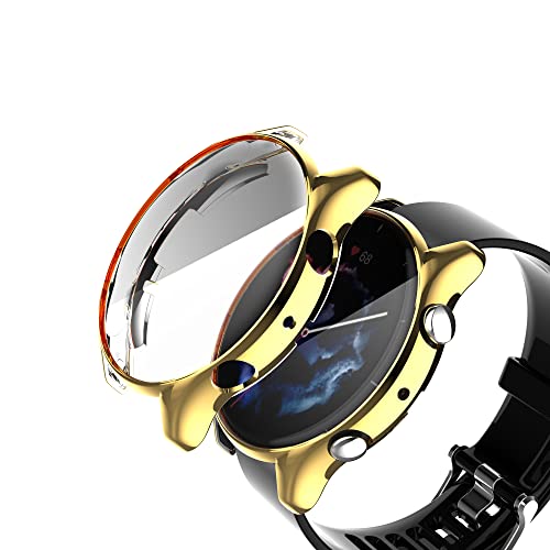 Displayschutzfolie Hülle Kompatibel für Amazfit GTR 3 & Amazfit GTR 3 Pro Weiche TPU Full Cover Kratzfest für Amazfit GTR 3 und Amazfit GTR 3 Pro Smartwatch (Gold) von Yrzper