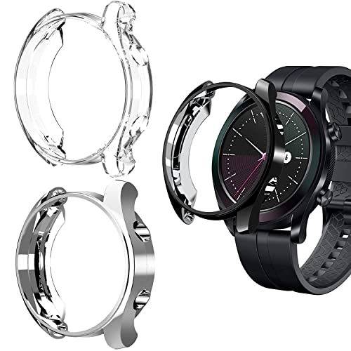 Hülle Kompatibel für Huawei Watch GT 2 46mm Displayschutzhülle Soft Slim Plated TPU Full Cover Kratzfest für Huawei Watch GT 2 46mm Smartwatch (3pack) von Yrzper