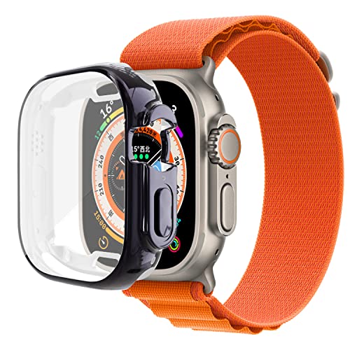 Yrzper Hülle Kompatibel mit Apple Watch Ultra 49mm Schutzhülle aus weichem TPU, Kratzfest, vollflächige stoßfest Schutzhülle für Apple Watch Ultra 49mm (Schwarz) von Yrzper