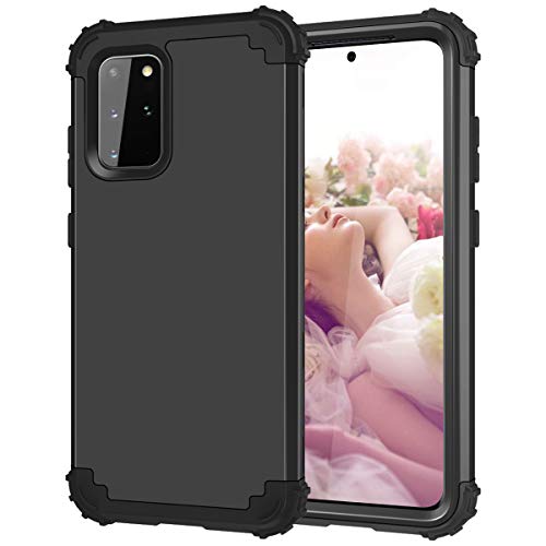 Hülle für Galaxy S20 Plus 3 in 1 PC+TPU 360 Grad Voll Schutz Full Body Bumper Handy-Hülle Case Back Cover für Galaxy S20 Plus (Schwarz, Galaxy S20 Plus) von Yrzper