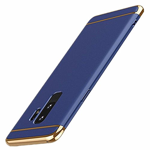 Hülle für Galaxy S9 Plus Hülle 3 in 1 Stoßdämpfer Ultra Dünn Electroplate PC Harte Case mit Bumper Schutz Anti-Kratzer Stoßdämpfende Handy Tasche für Galaxy S9 (Galaxy S9, Blau) von Yrzper