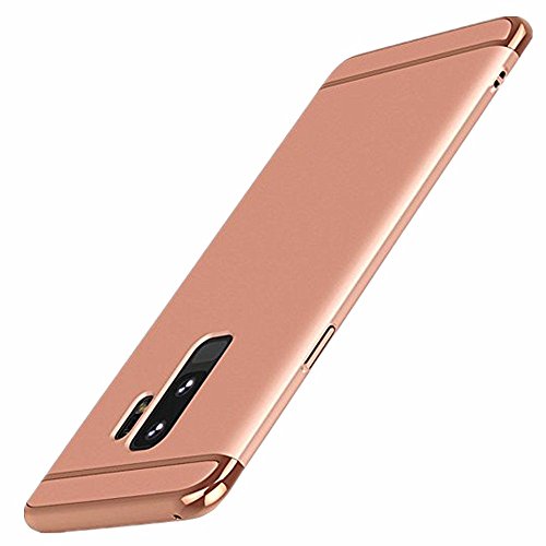 Hülle für Galaxy S9 Plus Hülle 3 in 1 Stoßdämpfer Ultra Dünn Electroplate PC Harte Case mit Bumper Schutz Anti-Kratzer Stoßdämpfende Handy Tasche für Galaxy S9 (Galaxy S9 Plus, Roségold) von Yrzper