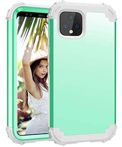 Hülle für Google Pixel 4XL 360 Grad Voll Schutz Full Body Stoßdämpfend Bumper Handy Hülle 3 in 1 PC+TPU Case Hard Back Cover (Grün) von Yrzper