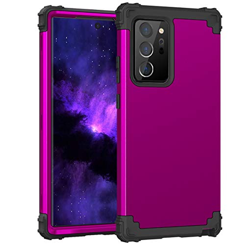 Hülle für Samsung Galaxy Note20 Ultra 5G 6.9'' Hülle 3 in 1 PC+TPU 360 Grad Voll Schutz Full Body Bumper Handy-Hülle Case Back Cover für Samsung Galaxy Note 20 Ultra 5G (lila) von Yrzper