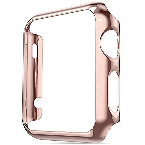 Yrzper kompatibel für Apple Watch SE Series 6 5 4 44mm/40mm PC Watch Schutzhülle Ultra Slim Protective Überzug PC Schutz Tasche Case für Apple iWatch 40mm/44mm (Rose Gold, 44MM) von Yrzper