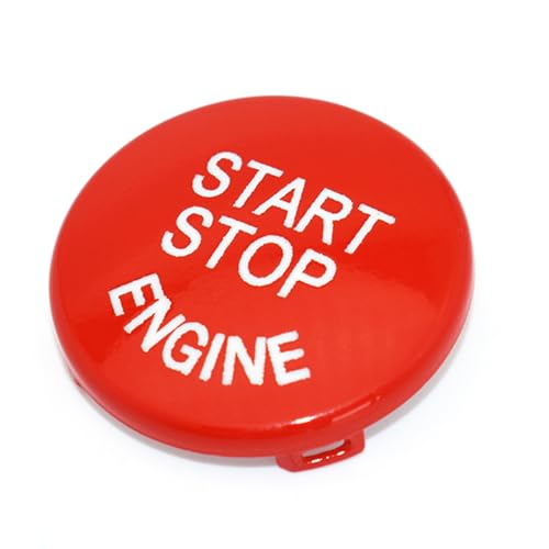 Ysbxitu Auto Start Stopp Taste passt für BMW Start Stop Knopf Motor Abdeckung passt für BMW 1er E87 3er E90 E91 E92 E93 5er E60 X1 E84 X3 E83 X5 E70 X6 E71 Z4 E89 Motorstartknopf -Rot von Ysbxitu