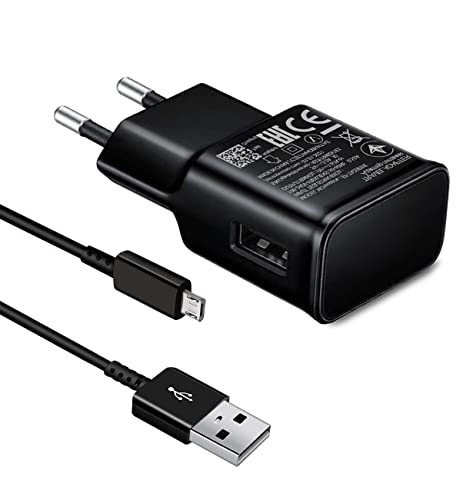 Ladegerät kompatibel mit Samsung Galaxy S7 Edge S6 S5 S4 S3 S2 Note A2S A6 A7 (A9 2016) J7 J6 J5 J3 Tab A7 Tab A6 Tab A10.5 Tablet 4 Schnellladegerät mit Micro USB 1,5 m Kabel ladekabel(schwarz) von Ysevnotan