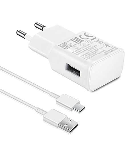 Ladegerät mit Ladekabel Kompatibel mit Samsung Galaxy S8, S8 Plus, S9, S9 Plus, S10, S10 Plus, S10e 5G, A50, A51, A40, A30, A20, A20e, Z Flip3, Z Fold2 5G, Ersatz-Original Schnellladegerät (Weiß) von Ysevnotan