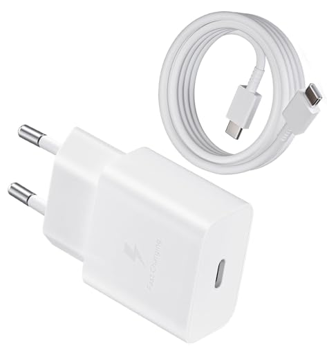  USB C Ladegerät für Samsung, 15 Watt USB Type-C Netzteil Schnellladegerät, PD Ladeadapter mit Schnellladefunktion für Samsung Galaxy S21 S20 S10 S9 S8 A54 A53 A52 A51 A50 A34 A14 A13+1,5M Kabel USB C Ladegerät für Samsung, 15 Watt USB Type-C Netzteil Schnellladegerät, PD Ladeadapter mit Schnellladefunktion für Samsung Galaxy S21 S20 S10 S9 S8 A54 A53 A52 A51 A50 A34 A14 A13+1,5M Kabel von Ysevnotan