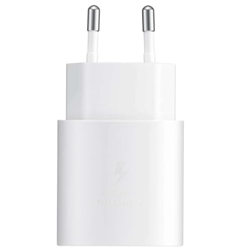 Ysevnotan Original-Ladegerät, kompatibel mit Samsung Galaxy S24 S23 Fe S22 Ultra S20 Z Flip 5 S20 S20+ S20 Fe 5G A54 A53, Ladegerät 25 W PPS Schnellladegerät USB C Akku-Ladegerät – Weiß von Ysevnotan