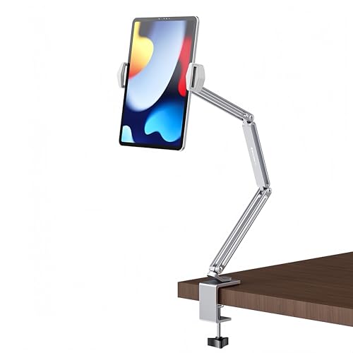 Tablet Halterung, Aluminiumlegierungen Halterung für Schreibtisch 360° Einstellbar Tablet Halterung Bett mit Clips 360° Drehung Tablethalterungen Bett Faltbar Tablet Halter für Tablets und Smartpho Tablet Halterung, Aluminiumlegierungen Halterung für Schreibtisch 360° Einstellbar Tablet Halterung Bett mit Clips 360° Drehung Tablethalterungen Bett Faltbar Tablet Halter für Tablets und Smartpho von Ysislybin