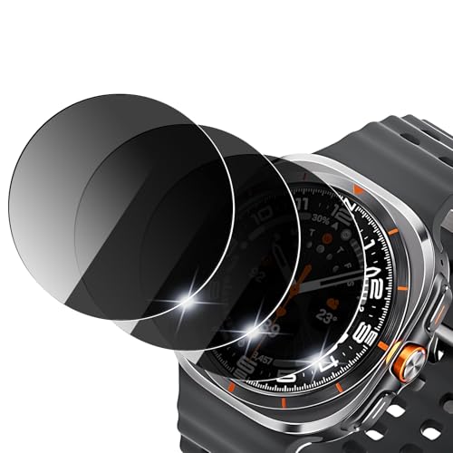 Displayschutzfolie für Samsung Galaxy Watch 7 Ultra 47 mm/Galaxy Watch 6 Classic, 47 mm, Sichtschutz, 9H Härte, Anti-Peeping, ultradünn, gehärtetes Glas, Displayschutzfolie für Galaxy Watch 7 Ultra, 3 von Yskbilm