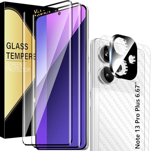 Schutzfolie für Xiaomi Redmi Note 13 Pro Plus/Note 13 Pro+ für Panzerglas 2 Stück,mit 1 Stück Kameraschutz,1 Stück Kohlefaser Rückseitenfolie,9H Härte Panzer Schutz Glas ,3D Touch,Anti-Bläschen Schutzfolie für Xiaomi Redmi Note 13 Pro Plus/Note 13 Pro+ für Panzerglas 2 Stück,mit 1 Stück Kameraschutz,1 Stück Kohlefaser Rückseitenfolie,9H Härte Panzer Schutz Glas ,3D Touch,Anti-Bläschen von Yskbilm