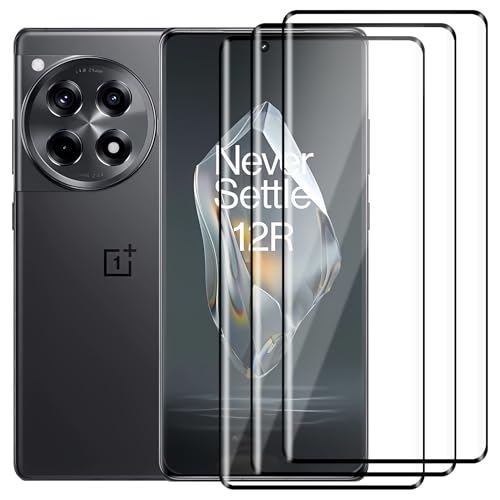 Yskbilm Displayschutzfolie für OnePlus 12R, HD-klar, 9H, gehärtetes Glas, 3D-Touch, blasenfrei, kratzfest, 3 Stück Yskbilm Displayschutzfolie für OnePlus 12R, HD-klar, 9H, gehärtetes Glas, 3D-Touch, blasenfrei, kratzfest, 3 Stück von Yskbilm