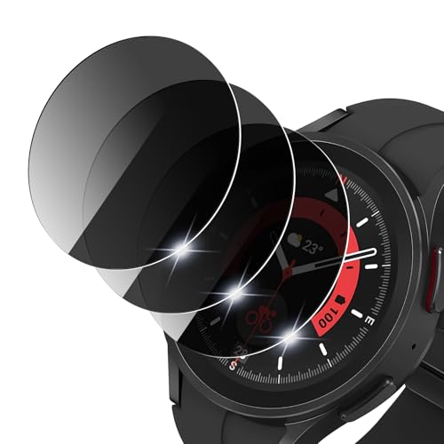 Yskbilm Displayschutzfolie für Samsung Galaxy Watch 5 Pro, 45 mm, Sichtschutz, 9H Härte, Anti-Peeping, ultradünn, gehärtetes Glas, Displayschutzfolie für Galaxy Watch 5 Pro, 3 Stück Yskbilm Displayschutzfolie für Samsung Galaxy Watch 5 Pro, 45 mm, Sichtschutz, 9H Härte, Anti-Peeping, ultradünn, gehärtetes Glas, Displayschutzfolie für Galaxy Watch 5 Pro, 3 Stück von Yskbilm