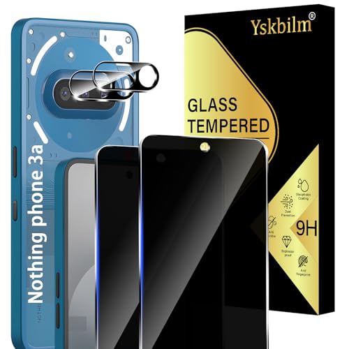 Yskbilm Sichtschutz Schutzfolie für Nothing Phone 3A Panzer Schutz Glas,2 Stück Sichtschutz und 2 Stück Kameraschutz,Anti-Spy Schutzglas,9H Härte Bläschenfrei Kratzfest Yskbilm Sichtschutz Schutzfolie für Nothing Phone 3A Panzer Schutz Glas,2 Stück Sichtschutz und 2 Stück Kameraschutz,Anti-Spy Schutzglas,9H Härte Bläschenfrei Kratzfest von Yskbilm