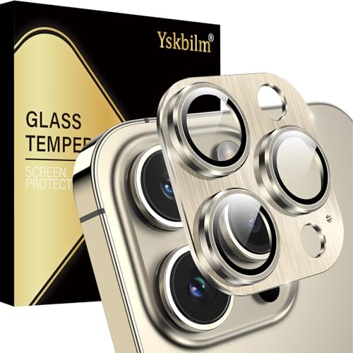 Yskbilm für iPhone 14 Pro/iPhone 14 Pro Max Kamera Schutzfolie Streifenstruktu Textur Metall Gehärtet Glas Abdeckung Starke Haftung 9H Härtegrad Night Circle Technologie - Gold Yskbilm für iPhone 14 Pro/iPhone 14 Pro Max Kamera Schutzfolie Streifenstruktu Textur Metall Gehärtet Glas Abdeckung Starke Haftung 9H Härtegrad Night Circle Technologie - Gold von Yskbilm