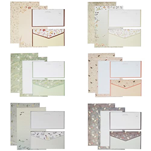Ysmorla Briefpapier-Set, Briefpapier mit Umschlag Erwachsene Umschläge Schreibpapier Set beidseitig floral Briefumschläge, 36 Blatt + 18 Umschlägen Ysmorla Briefpapier-Set, Briefpapier mit Umschlag Erwachsene Umschläge Schreibpapier Set beidseitig floral Briefumschläge, 36 Blatt + 18 Umschlägen von Ysmorla
