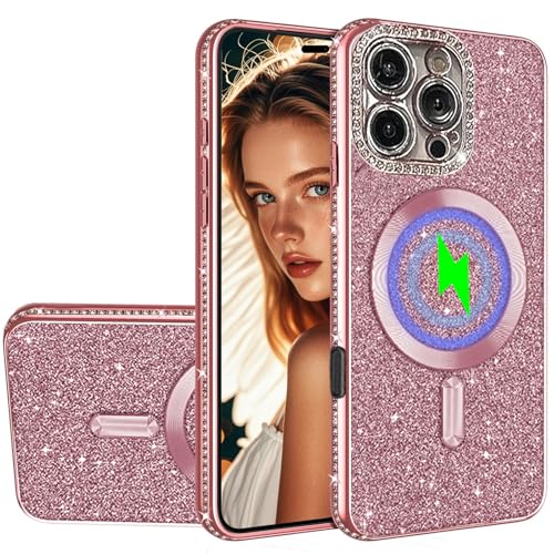 Ysnzaq Glitzer Diamond Hülle für iPhone 16 Pro 6.3" Kompatibel mit Magsafe, Bling Sparkle Silikon TPU Ultra Dünn Luxuriöse Stoßfest Handyhülle für iPhone 16 Pro/Apple 16 Pro.KL Rose Gold Ysnzaq Glitzer Diamond Hülle für iPhone 16 Pro 6.3" Kompatibel mit Magsafe, Bling Sparkle Silikon TPU Ultra Dünn Luxuriöse Stoßfest Handyhülle für iPhone 16 Pro/Apple 16 Pro.KL Rose Gold von Ysnzaq