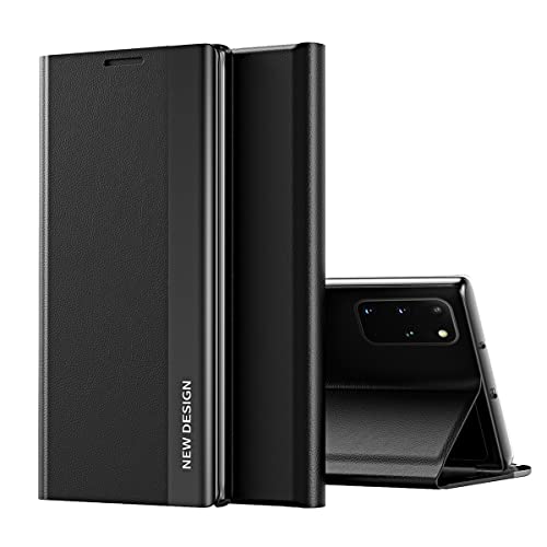 Ysnzaq Hülle für Samsung Galaxy A53 5G, PU Leder + PC Klappbar Handyhülle Flip Case, Ultra Dünn Stoßfest [Standfunktion] [Magnetisch] Cover für Samsung Galaxy A53 5G QHCX Black. von Ysnzaq