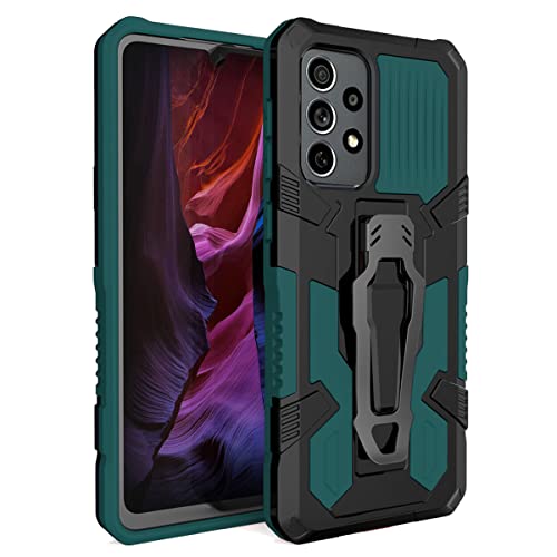 Ysnzaq Hülle für Samsung Galaxy A72 4G mit Gürtelclip, Militärischer Standard Stoßfest Rugged Handyhülle mit Ständer Outdoor Schutzhülle für Samsung Galaxy A72 4G / 5G.DJ Green Ysnzaq Hülle für Samsung Galaxy A72 4G mit Gürtelclip, Militärischer Standard Stoßfest Rugged Handyhülle mit Ständer Outdoor Schutzhülle für Samsung Galaxy A72 4G / 5G.DJ Green von Ysnzaq