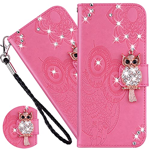 Ysnzaq Hülle für Xiaomi Redmi Note 10 Pro Case, Owl Embossed Bling Glitzer PU Leder Brieftasche Klapphülle mit Standfuntion stoßfeste Handyhülle Schutzhülle für Xiaomi Redmi Note 10 Pro YK Pink. Ysnzaq Hülle für Xiaomi Redmi Note 10 Pro Case, Owl Embossed Bling Glitzer PU Leder Brieftasche Klapphülle mit Standfuntion stoßfeste Handyhülle Schutzhülle für Xiaomi Redmi Note 10 Pro YK Pink. von Ysnzaq