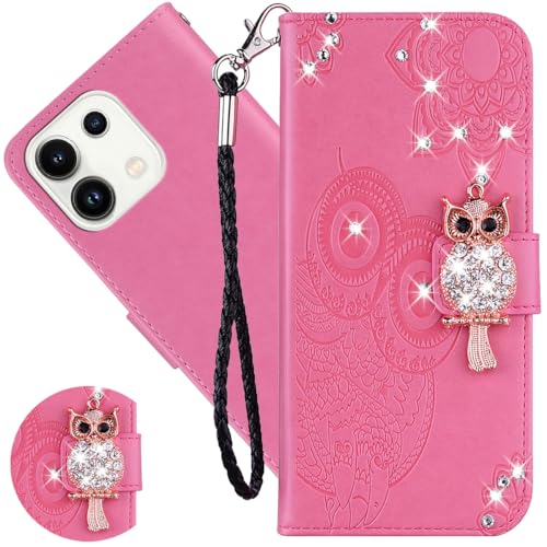Ysnzaq Hülle für Xiaomi Redmi Note 13 Pro 4G 6.67", Owl Embossed Bling Glitzer PU Leder Brieftasche mit Standfuntion Handyhülle für Xiaomi Redmi Note 13 Pro 4G / Poco M6 Pro 4G.YK Pink Ysnzaq Hülle für Xiaomi Redmi Note 13 Pro 4G 6.67", Owl Embossed Bling Glitzer PU Leder Brieftasche mit Standfuntion Handyhülle für Xiaomi Redmi Note 13 Pro 4G / Poco M6 Pro 4G.YK Pink von Ysnzaq