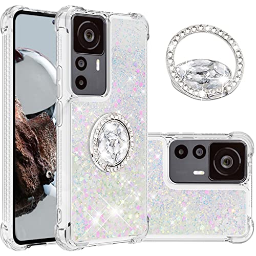 Ysnzaq Liquid Hülle für Xiaomi 12T, Flüssigkeit Quicksand Fließende Soft TPU Silikon Case mit 360 Grad Ring Ständer Stoßfest Schutzhülle für Xiaomi 12T/12T Pro.YBZ White Ysnzaq Liquid Hülle für Xiaomi 12T, Flüssigkeit Quicksand Fließende Soft TPU Silikon Case mit 360 Grad Ring Ständer Stoßfest Schutzhülle für Xiaomi 12T/12T Pro.YBZ White von Ysnzaq