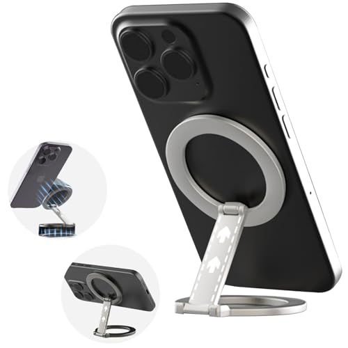 Ysnzaq Ring Halterung Magnetisch für MagSafe, Magnetisch Handy Griff Halter Fingerhalter 360° Drehbarer Metallring Ständer für iPhone 16/15/14 Pro Max Plus, 12/13 Pro Max Mini.9D Sliver Ysnzaq Ring Halterung Magnetisch für MagSafe, Magnetisch Handy Griff Halter Fingerhalter 360° Drehbarer Metallring Ständer für iPhone 16/15/14 Pro Max Plus, 12/13 Pro Max Mini.9D Sliver von Ysnzaq