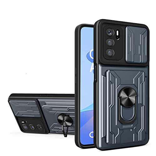 Ysnzaq Schutzhülle für Oppo Reno 6 5G Hülle, Heavy Duty Militärischer Schutz Handyhülle mit [Standfunktion] [Card Holder] Stoßfest Bumper Cover für Oppo Reno 6 5G. SSJ Gray von Ysnzaq