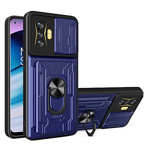 Ysnzaq Schutzhülle für Xiaomi Poco F4 GT 5G Hülle, Heavy Duty Militärischer Schutz Handyhülle mit [Standfunktion] [Card Holder] Cover für Xiaomi Poco F4 GT 5G / Redmi K50 Gaming. SSJ Blue von Ysnzaq