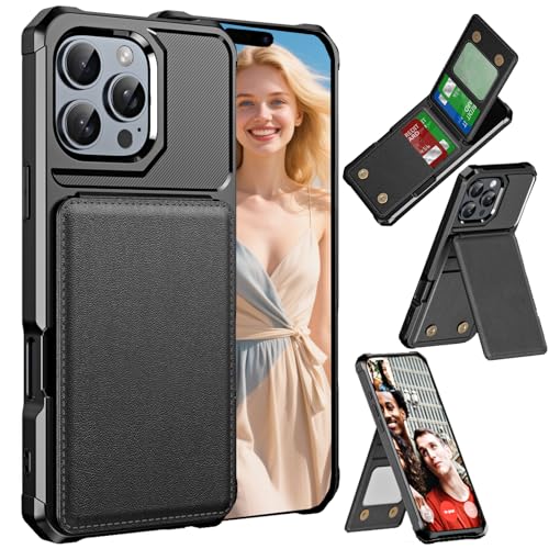 Ysnzaq Wallet Case für Apple iPhone 16 Pro Max mit Kartenhalter, PU Leder Flip Wallet Case mit Kickstand Stoßfest Schutzhülle für 16 Pro Max ZM Schwarz Ysnzaq Wallet Case für Apple iPhone 16 Pro Max mit Kartenhalter, PU Leder Flip Wallet Case mit Kickstand Stoßfest Schutzhülle für 16 Pro Max ZM Schwarz von Ysnzaq