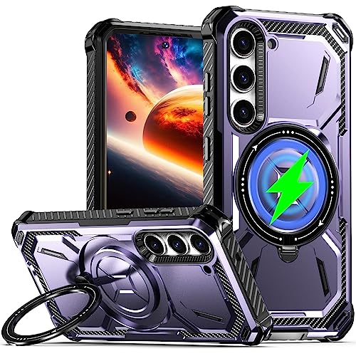 Ysnzaq für Samsung Galaxy S23 Plus 6.6" Hülle Kompatibel mit MagSafe, Militärischer Schutz Stoßfest mit Metall Ring Ständer Handyhülle für Samsung S23+ / S23 Plus.HJ Purple Ysnzaq für Samsung Galaxy S23 Plus 6.6" Hülle Kompatibel mit MagSafe, Militärischer Schutz Stoßfest mit Metall Ring Ständer Handyhülle für Samsung S23+ / S23 Plus.HJ Purple von Ysnzaq