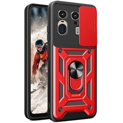 Ysnzaq hülle für Motorola Edge 50 Ultra/Moto X50 Ultra 6.7" mit Slide Camera Cover, Militär-Grade Outdoor Stoßfest mit Metall Ring Ständer Handyhülle für Motorola Edge 50 Ultra SLJ Red Ysnzaq hülle für Motorola Edge 50 Ultra/Moto X50 Ultra 6.7" mit Slide Camera Cover, Militär-Grade Outdoor Stoßfest mit Metall Ring Ständer Handyhülle für Motorola Edge 50 Ultra SLJ Red von Ysnzaq