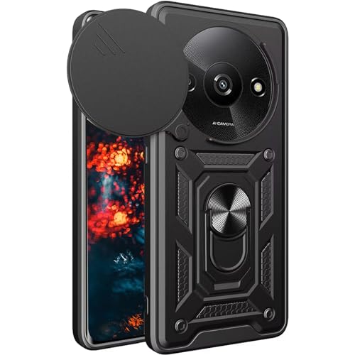 Ysnzaq hülle für Xiaomi 14 Ultra 6.73" mit Slide Camera Cover, Militär-Grade Outdoor Stoßfest mit Metall Ring Ständer Handyhülle für Xiaomi 14 Ultra. SLJ Black Ysnzaq hülle für Xiaomi 14 Ultra 6.73" mit Slide Camera Cover, Militär-Grade Outdoor Stoßfest mit Metall Ring Ständer Handyhülle für Xiaomi 14 Ultra. SLJ Black von Ysnzaq
