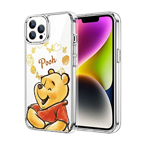 Yteund Kompatibel mit iPhone 15 Pro Max Hülle 6,7 Zoll, niedliches Kawaii-Cartoon-Design, weiche TPU-Schutzhülle, Ganzkörperschutz, Fallschutz (Winnie-Smile-Friendly-2) von Yteund