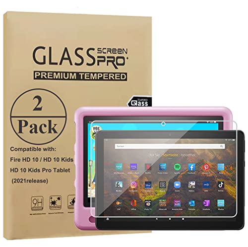 Ytuomzi Displayschutzfolie für 10.1 Zoll Tablet 2021, gehärtetes Glas, Bildschirmschutz für 10 Plʌs/ 10 Kids/Pro, kratzfest, HD-Auflösung, Anti-Fingerabdruck, [2 Stück] von Ytuomzi