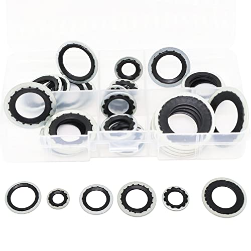 YuGtcen A/C Dichtungssortiment 30 Stück, 15-32241 GM Original Equipment AC Kompressordichtungen, Automotive Selbstzentrierte Bonded Seal Klimaanlage Kompressor Anschlussdichtung Unterlegscheibe Kit YuGtcen A/C Dichtungssortiment 30 Stück, 15-32241 GM Original Equipment AC Kompressordichtungen, Automotive Selbstzentrierte Bonded Seal Klimaanlage Kompressor Anschlussdichtung Unterlegscheibe Kit von YuGtcen