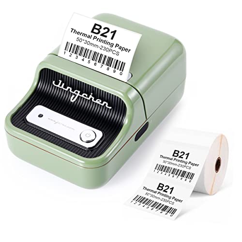 Smart Label Maker B21 mit 230 Etiketten, Bluetooth-Thermo-Preis-Barcode-Etikettendrucker, Mailing-Adressetiketten-Maschine, kompatibel mit Android und iOS, für Organisationen, Heimbüro, Geschäft(Grün) von YuLinca