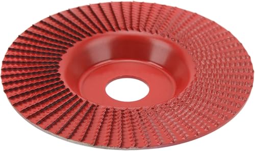 YuXinCat Winkelschleifscheibe 125 mm - Holzschnitzscheibe aus Wolframkarbid für präzise Holzbearbeitung - Formrad Zubehör für Schleifmaschinen (Rot) von YuXinCat