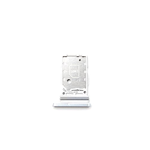 2X Dual SIM Kartenfach Slot Halter Ersatz Kompatibel mit Samsung Galaxy S21 Ultra 5G Silber von YuYue Electronic