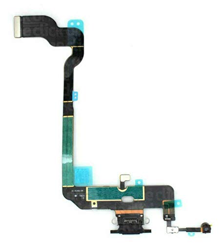YuYue Ladeanschluss Kopfhörer Flex Kabel Ersatz kompatibel mit iPhone XS Max 6,5" schwarz von YuYue