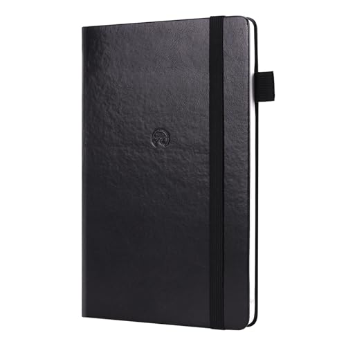 Yuan Smart Notebook, Smart Writing System,Smartes Notizbuch mit festem Einband, Smart-Schreibsystem, linierten Seiten und elastischem Verschluss, 13 x 21cm, Schwarz von Yuan