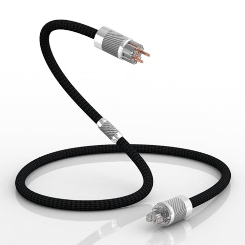Audiophile HiFi-Netzkabel, HiFi Stromkabel 10AWG EU-Netzkabel,NEMA 5-15P IEC320-C15-Weiblicher Anschluss,125V/15A für Lautsprecher,Subwoofer, Plattenspieler,Verstärker,DAC(Kohlefaser, 1,0M/ 3,3 Fuß) Audiophile HiFi-Netzkabel, HiFi Stromkabel 10AWG EU-Netzkabel,NEMA 5-15P IEC320-C15-Weiblicher Anschluss,125V/15A für Lautsprecher,Subwoofer, Plattenspieler,Verstärker,DAC(Kohlefaser, 1,0M/ 3,3 Fuß) von YuanYong