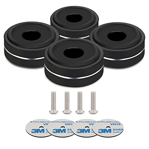 YuanYong Aluminum Isolation Feet 4 Pcs 40x15mm Subwoofer Isolation Feet Amplifier feet (Schwarz) von YuanYong